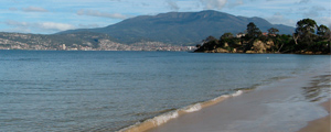 View of Mount Wellington and Howrah Beach, just a minutes walk from Sunshine Tennis Club
